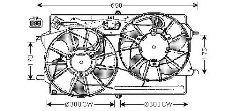 Вентилятор охлаждения радиатора ava cooling systems FD7507