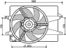 AVA FORD Вентилятор радіатора (з дифузором) FIESTA V 01-, FUSION 02-, MAZDA AVA cooling systems FD7553