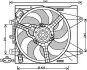 AVA FIAT Вентилятор радіатора 500 0.9/1.4 07- AVA Cooling Systems FT7564 (фото 1)