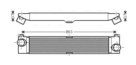Радіатор інтеркулера AVA cooling systems FTA4353