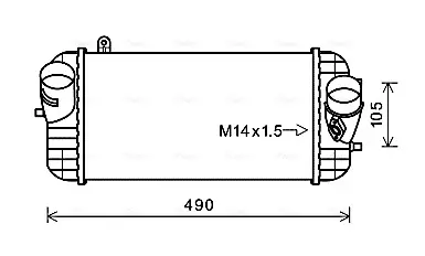 Радіатор інтеркулера AVA cooling systems HY4326