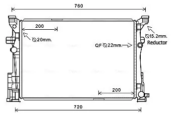 Радіатор охолодження двигуна AVA cooling systems MS2654 Infiniti