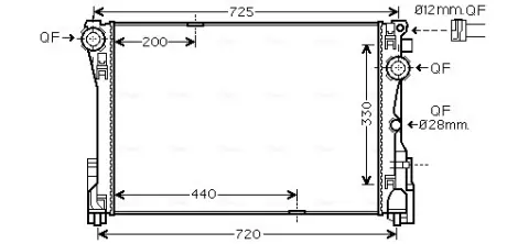 Радиатор охлаждения двигателя AVA cooling systems MS2693 Мерседес SLK-Class