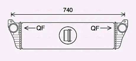 Радиатор интеркулера AVA cooling systems MS4690 Мерседес Виано