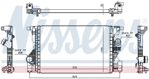 Радиатор интеркулера AVA cooling systems MS4808
