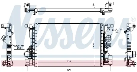 Радиатор интеркулера AVA cooling systems MS4808
