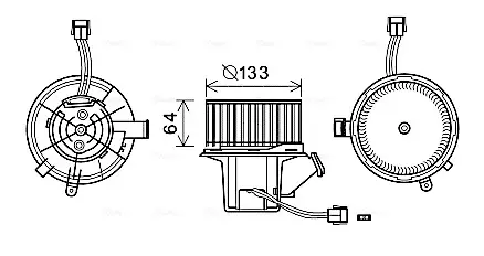 AVA DB Вентилятор салона W204/212 09- AVA Cooling Systems MS8640 (фото 1)