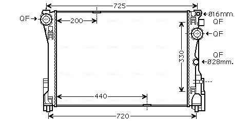 Радіатор охолодження двигуна AVA Cooling Systems MSA2575 (фото 1)