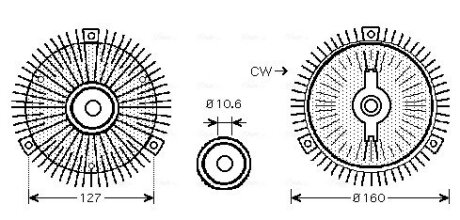 AVA DB Віскомуфта вентилятора G-CLASS (W463), DAEWOO, SSANGYONG ava cooling systems MSC488