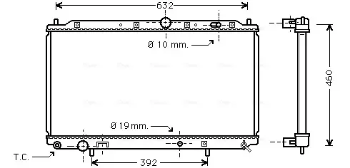 Радіатор охолодження двигуна AVA Cooling Systems MT2116 (фото 1)