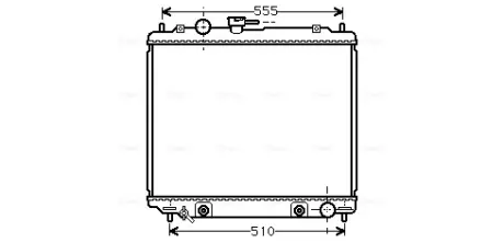 AVA MITSUBISHI Радіатор системи охолодження двигуна PAJERO II 93- AVA cooling systems MT2182