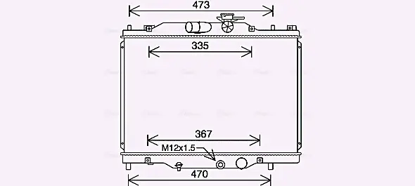 Радиатор охлаждения двигателя AVA cooling systems MZ2291