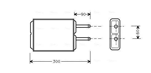 AVA MAZDA Радіатор опалення 626 IV, Xedos 6 91- AVA Cooling Systems MZ6124 (фото 1)