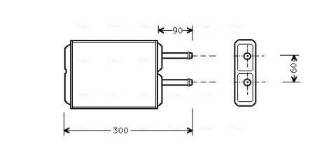 Радиатор печки (отопителя) ava cooling systems MZ6124 на Мазда 626 ge