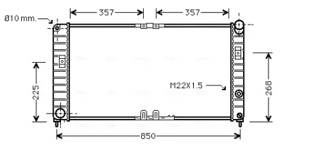 Радіатор охолодження двигуна AVA cooling systems OL2285