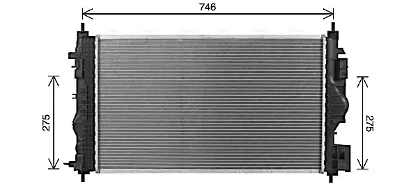 Радіатор охолодження двигуна AVA Cooling Systems OL2701 (фото 1)