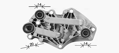 AVA OPEL Оливний радіатор (з корпусом) Astra J, K, Insignia, Mokka, Zafira Tourer, CHEVROLET, VAUXHALL AVA Cooling Systems OL3742H