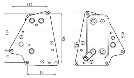 Охолоджувач оливи AVA cooling systems OL3748