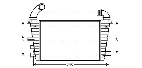 Радіатор інтеркулера AVA Cooling Systems OL4585 (фото 1)