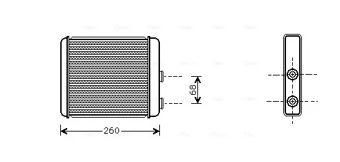 Теплообмінник, система опалення салону AVA cooling systems OL6260