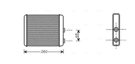 Теплообмінник, система опалення салону AVA cooling systems OL6260