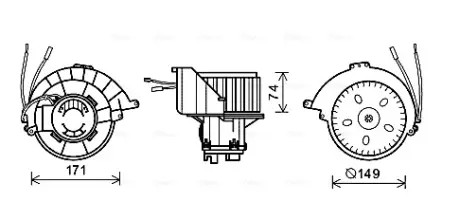AVA OPEL Вентилятор салону Astra G/H 98- AVA Cooling Systems OL8627
