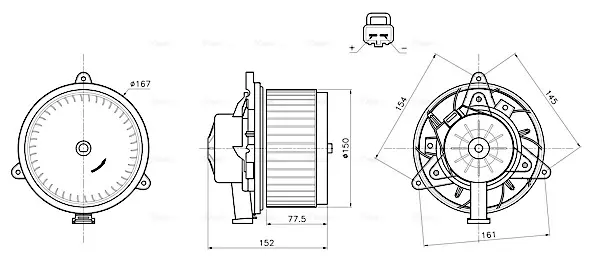 Вентилятор салону AVA cooling systems OL8752