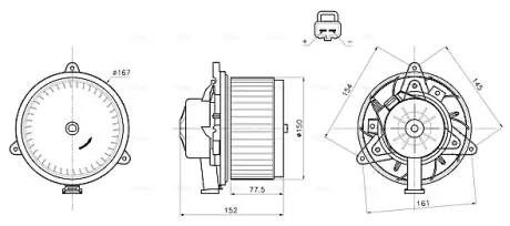 Вентилятор салону AVA cooling systems OL8752 Опель Мерива а