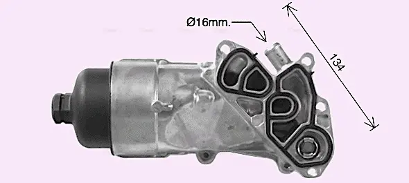 AVA CITROEN Оливний радіатор (з корпусом) Berlingo 1.6HDI 05-, C1/2/3/4, Nemo 1.4HDI 08-, Ford, Mazda, Peugeot, Toyota, Volvo AVA cooling systems PE3396H