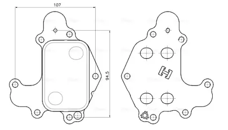AVA CITROEN Оливний радіатор (без корпуса) BERLINGO 1.2 16-, C3 AIRCROSS II 1.2 17-, C4 III 1.2 20-, DS3 1.2 14-, OPEL, PEUGEOT AVA cooling systems PE3434 Ситроен Берлинго b9