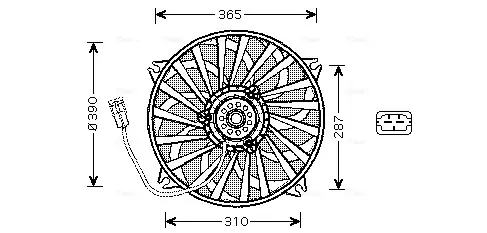 Вентилятор (комплект) AVA cooling systems PE7535