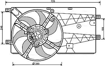Вентилятор охлаждения радиатора ava cooling systems PE7548