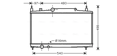 Радіатор охолодження двигуна AVA Cooling Systems PEA2230 (фото 1)
