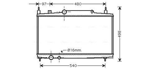 Радиатор охлаждения двигателя ava cooling systems PEA2230 на Фиат Улисс 1