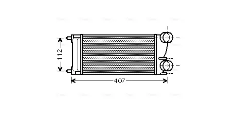Радиатор интеркулера AVA cooling systems PEA4332