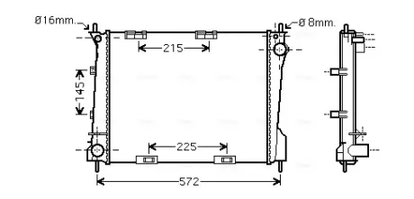 Радиатор интеркулера AVA cooling systems RT2371