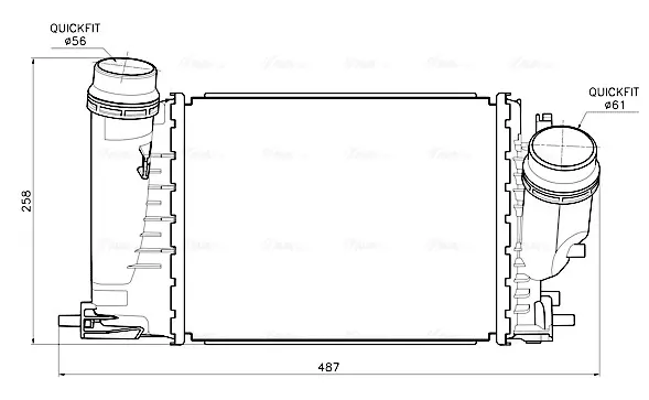 Радиатор интеркулера AVA cooling systems RT4684
