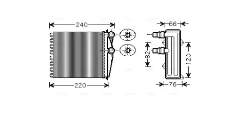 AVA Радіатор пічки NISSAN PRIMASTAR (2001) 2.5 DCI AVA cooling systems RT6380