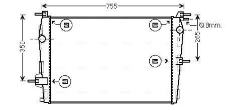 Радиатор интеркулера AVA cooling systems RTA2573