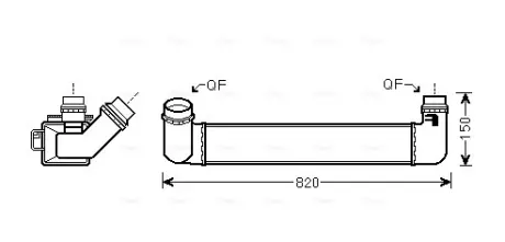 Радиатор интеркулера AVA cooling systems RTA4461