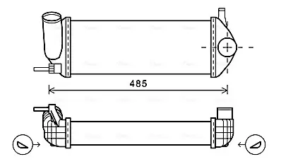 Радіатор інтеркулера AVA Cooling Systems RTA4484 (фото 1)