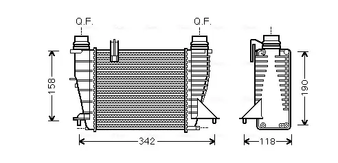 Радіатор інтеркулера AVA Cooling Systems RTA4553 (фото 1)