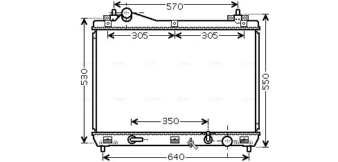 Радіатор охолодження двигуна AVA Cooling Systems SZ2102 (фото 1)