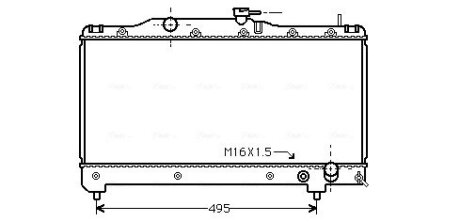 Радиатор охлаждения двигателя ava cooling systems TO2163 на Тойота Карина е