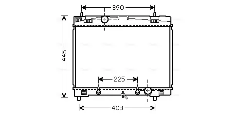 AVA TOYOTA Радіатор охолодження двиг. (з АКПП) Yaris 1.0/1.3 05- AVA cooling systems TO2577