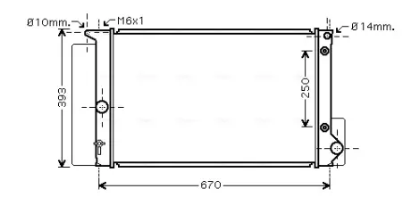 Радиатор интеркулера AVA cooling systems TOA2474