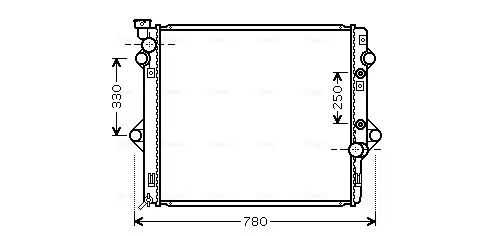 Радиатор охлаждения двигателя AVA cooling systems TOA2478