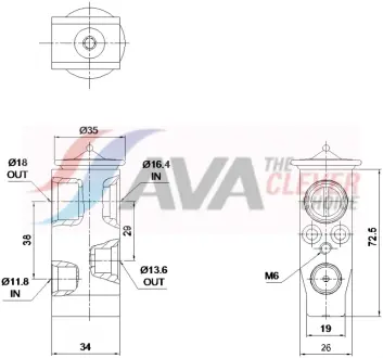 Розширювальний клапан AVA cooling systems VN1459