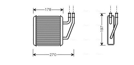 Радиатор печки (отопителя) ava cooling systems VN6203 на Фольксваген Шаран