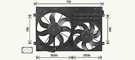 Вентилятор AVA cooling systems VN7551 Фольксваген Тигуан